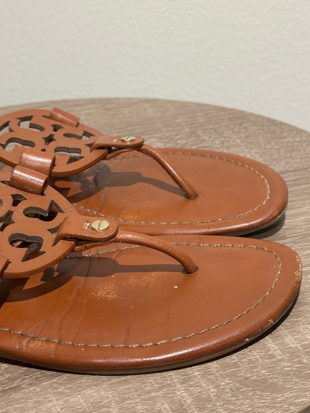 Tory Burch Miller Leather Sandals in Vintage Vachetta - Picture 2 of 11